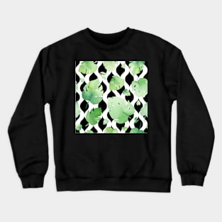 Cute Tropical Leaf Pattern Crewneck Sweatshirt